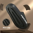thumbnail image 3 of WALL QMER Cloud Slides for Women and Men, Bathroom shower slippers, EVA Anti-Slip Quick Drying Shower Shoes, Cushioned Thick Sole, Black, 3 of 6