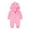 Pink, variant on KONBECA Baby Boys Girls Rompers, Infants Pure Cotton Coverall, Hoodies Baby Girls Boys Romper, Casual Hoody Bear Ears Jumpsuit, Pullover Zipper Overalls Outfits (0-24 Months)
