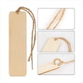 thumbnail image 5 of 300 Piezas Marcadores de Madera en Marcadores de Libros de Madera Sin Terminar Etiqueta Colgante con Agujeros y Cuerdas Proyectos de Manualidades DIY, 5 of 5