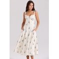 thumbnail image 3 of Women's Pink Floral Lace Trim Spaghetti Strap Midi Dress Sweetheart Corset Waist A‑Line Vintage Party Wedding Guest Dress, 3 of 7