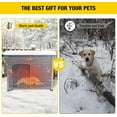 thumbnail image 3 of Aivituvin Insulated Dog House with Liner for Outdoor Winter Weatherproof Wooden Dog Kennel All-Around Iron Frame, 3 of 7