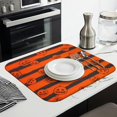 thumbnail image 3 of Halloween Striped Pumpkin Pattern Dish Drying Mat for Kitchen 1 Pack, Ultra Absorbent Microfiber Dishes Drainer Mats,16x18in(41x46cm), 3 of 6