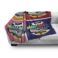 thumbnail image 3 of Modern Soft Flannel Fleece Throw Blanket, Television Radio Channel Signal Digital Sign in 4 Collage Artwork Image Print, Cozy Plush for Indoor and Outdoor Use, 50" x 60", Multicolor, by Ambesonne, 3 of 6