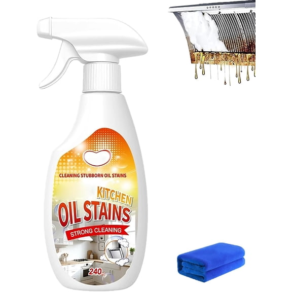 Heavy-Duty Kitchen Degreaser Foam Cleaner, Multifunctional Powerful Kitchen Foam Cleaner, Kitchen Oil Stains Spray, for Oven, Stove and Range Hood (1pcs)