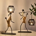 thumbnail image 3 of Ludlz Nordic Candlestick Abstract Iron Men Candle Holder Home Bar Restaurant Decor, 3 of 7