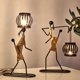 thumbnail image 4 of Gwong Decoración hogareña Candelabro nórdico abstracto hierro hombre vela tenedor casa bar restaurante decoración Gwong 21048000, 4 of 7