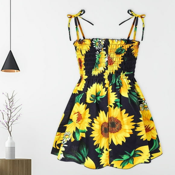 EGNMCR Baby Girl Clothes Toddler Kids Baby Girl Summer Seaside Beach Dress Sling Skirt Floral Skirt