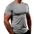 thumbnail image 2 of Daznico Mens Shirts - Men's Round Neck Short Sleeve Men's Home Leisure Sports T Shirt - Shirts for Men,Color:Grey,Size:M, 2 of 8