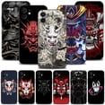 thumbnail image 2 of Funda de teléfono con máscara Samurai Oni para Apple iPhone 14 14 13 12 11 Pro Max Mini XS Max XR X 7 8 Plus 6 6S, carcasa de silicona suave Fivean unisex, 2 of 2