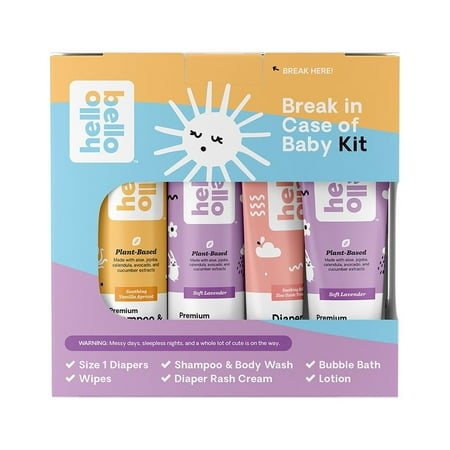UPC: 0810007189154 | Hello Bello Break in Case of Baby Kit Unisex Infant Bathing and Diaper Care Gift Set