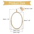 thumbnail image 2 of Uxcell Open Back Bezel Pendants, 30Pack Oval Hollow Frame Charm Geometric Blank Trays for Resin (K Gold), 2 of 7