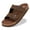 Brown, variant on Women's Cork Footbed Sandals Open Toe Slippers Adjustable Buckle Flat Sandals + Comfort Slip-On Shoes