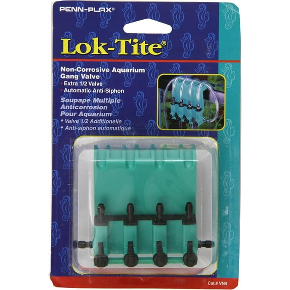 Penn-Plax Lok-Tite Plastic 4-Valve for Aquarium Pumps