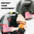 thumbnail image 4 of Naloa Cockatoo Red Berries 2Pcs Anti-Kick Back Seat Cover Kick Mat, Car Seat Protector with 3 Storage Pockets, 4 of 8