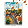 thumbnail image 3 of European Town Street View Canvas Painting/Decorative Painting， Suitable for Living Room，Office， Hallway， and Dining Room Decoration., 3 of 8