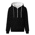 thumbnail image 4 of CONZONE Womens Oversized Hoodies Long Sleeve Zip Up Leopard Hooded Sweatshirts for Women Drawstring Fall Winter Pullover Tops with Pocket, 4 of 4