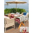 thumbnail image 4 of Outdoor Tablecloth with Umbrella Hole and Zipper, Christmas Rectangle Table Cloth 60x102 Inch Waterproof Tablecloth, Xmas Ice Cream Snowflakes Needles Wooden Grain Picnic Table Cover for Patio, 4 of 7