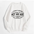 thumbnail image 4 of Women's Letter Graphic Print Long Sleeve Drawstring Hoodie Sweatshirt, 4 of 4