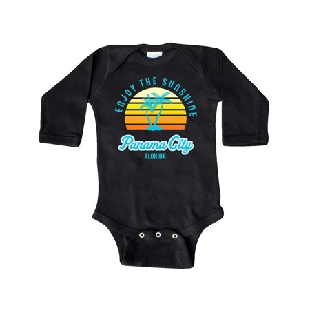 

Inktastic Summer Enjoy the Sunshine Panama City Florida in Blue Gift Baby Boy or Baby Girl Long Sleeve Bodysuit