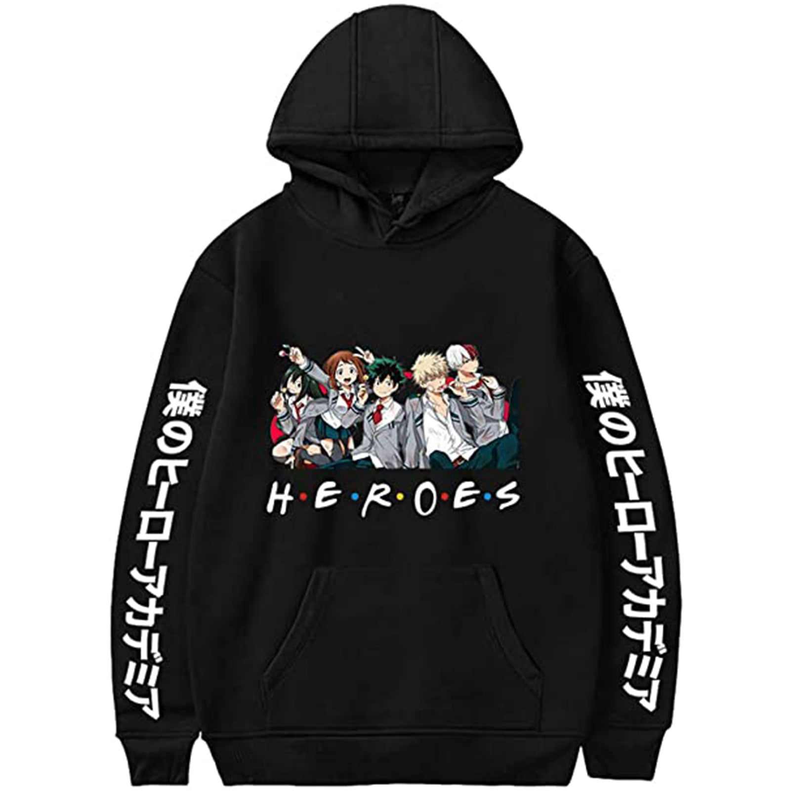 ZZhong My Hero Academia Hoodie MHA Anime Friends Sweatshirt for Women