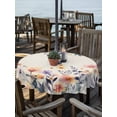 thumbnail image 2 of Outdoor Tablecloths with Umbrella Hole & Zipper, Spring Floral Round Tablecloths 60 Inch, Elegant Flowers Farmhouse Botanical Rustic Waterproof Table Cloth, Patio/Pool/Picnic Table Covers, 2 of 8
