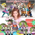 thumbnail image 5 of Chuck e Cheese Plates Birthday Supplies Decorations Decor Backdrop Banner Cake Topper Fans, 5 of 6