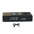 thumbnail image 1 of jifeng Alarm Clock with Charging LED Screen Feature Multipurpose for Gift Table Bedroom Black, 1 of 9