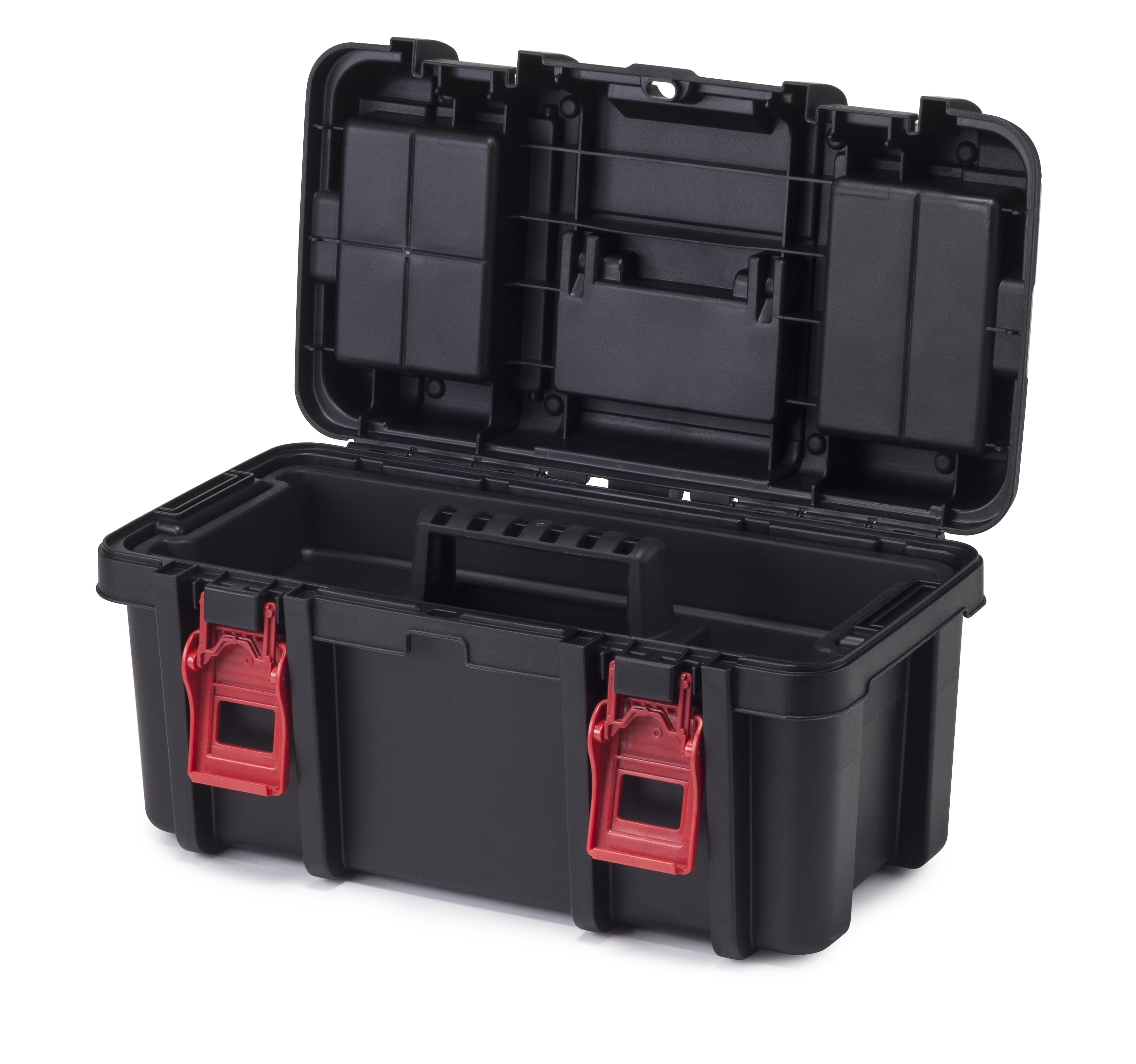 Keter 16 Pro Black Durable Lightweight Toolbox Organizer with Double