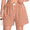 Dark Orange Plaid, variant on Cueply Women's Plus Size Plaid Shorts Cotton Button Gingham Lounge Shorts Summer Casual Beach Shorts with Pockets