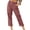 Z02 RD2, variant on Conairie Linen Pants For Women Solid Straight Leg High Waisted Lounge Palazzo Capri Trousers With Button Summer Beach Pants With Pockets BU1 L