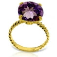 thumbnail image 2 of Galaxy Gold 14K Yellow Gold Natural 12 mm Round Amethyst Ring - February Birthstone - Courage & Clarity - Sizes 5.5 to 11 - Fine Jewelry for Women, 2 of 4