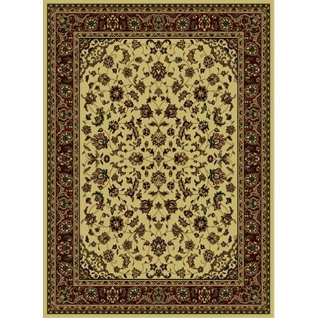 Radici 953-1326-IVORY Castello Rectangular Ivory Traditional Italy Area Rug, 5 ft. 3 in. W x 5 ft. 3 in. H