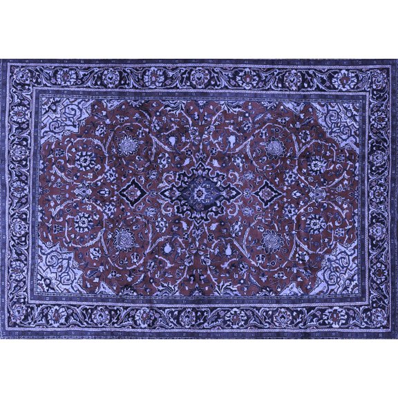 Ahgly Company Indoor Rectangle Persian Blue Traditional Area Rugs, 5' x 7'