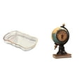thumbnail image 1 of Elegante bandeja de comida con reloj de estatua para baño, dormitorio, oficina, estantería, armario, desayuno y almacenamiento de cosméticos., 1 of 8