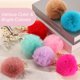 thumbnail image 4 of Llavero Pom Pom, llavero de bola de piel de conejo sintética de 8cm, suave y lindo, bola esponjosa para mujeres, colgante de bolso, mochila, encanto (Azul), 4 of 6