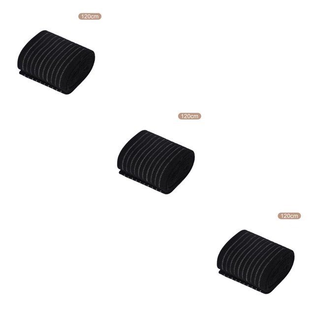 Eigraketly Vendaje elástico portátil hebilla banda autoadhesiva cinta protectora de nailon para exteriores, negro, 120 cm, rótula y pantorrilla Type1 NO1