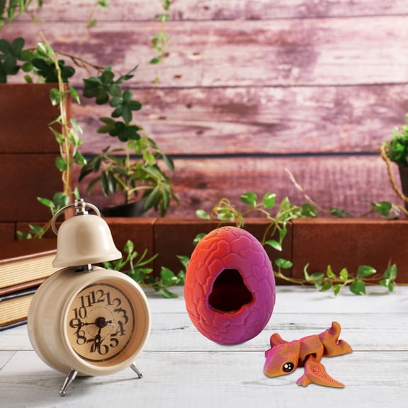 YYKihy 3D Printed Dragon Egg & Baby Dragon Set Cute Pet Dragon Easter Decor Toy Figurine