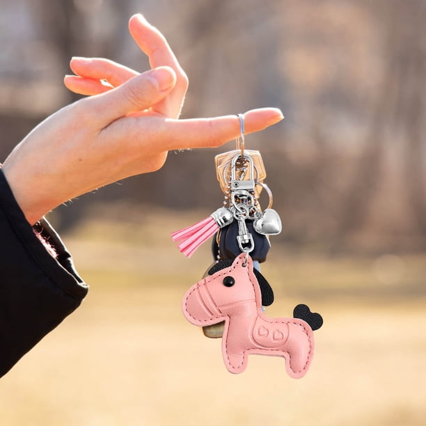 Llavero colgante de cuero para teléfono | Llavero con borla | Accesorio decorativo para teléfonos, bolsos y llaves | Lindo pequeño regalo para amigos y familiares