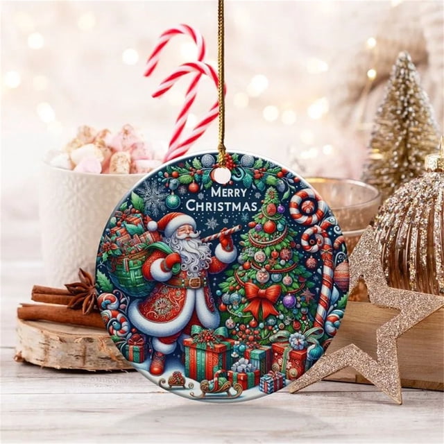 Hot6sl Ofertas y Liquidaciones Adornos Navideños Redondos Adornos Navideños Colgantes Adornos para Árboles de Navidad Adornos Navideños para Coches
