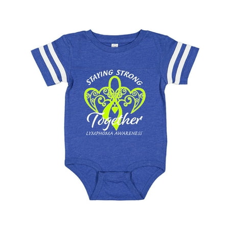 

Inktastic Lymphoma Awareness Staying Strong Together Gift Baby Boy or Baby Girl Bodysuit