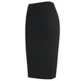 thumbnail image 6 of HXWCHs Women's Stretch Pencil Midi Skirt High Waist Slim Fit Bodycon Elegant Business formal Attire Black L, 6 of 8