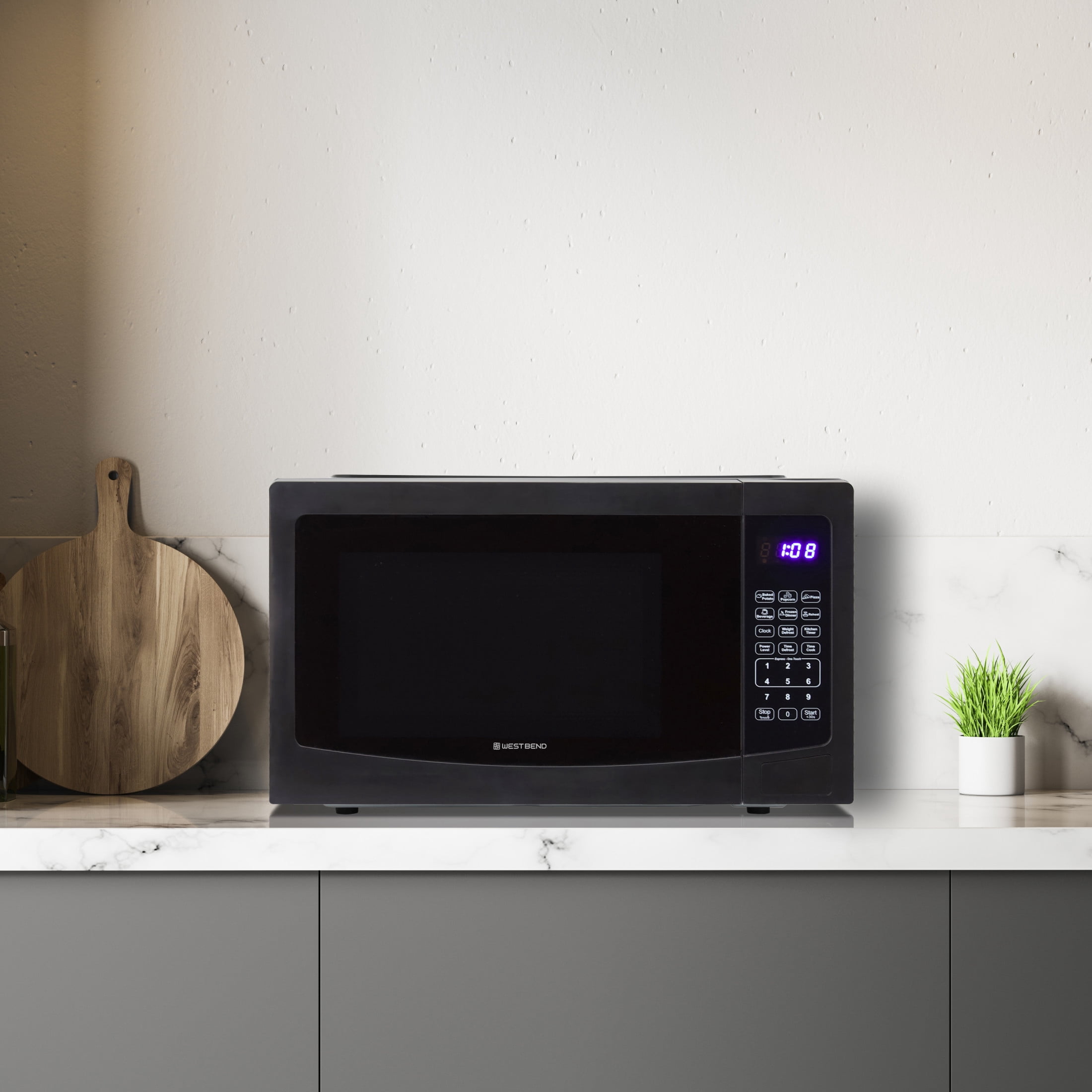 West Bend Microwave Oven, 1.1 cu. ft. Capacity, in Black (WBMW110B)