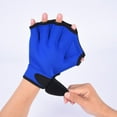 thumbnail image 3 of Swimming Resistance Gloves - Webbed Gloves for Water Aerobics, Aquatic Fitness, and Swim Training - Blue, 3 of 7