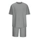 thumbnail image 4 of Conjunto de Manga Corta Pantalones Cortos Cuello Redondo de Color Sólido Casual Dos Piezas, Traje Ligero para el Aire Libre, el Ocio Y Todos los Días, 4 of 6