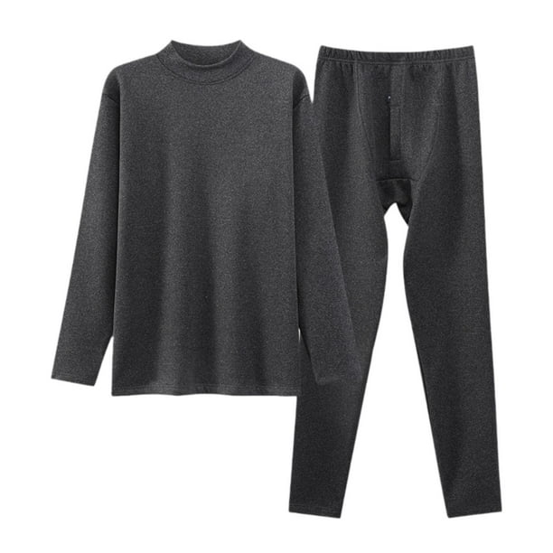Conjunto de ropa interior térmica para hombre, camisa y pantalón abrigados de cuello medio, resistentes al frío, para otoño. SG