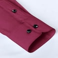 thumbnail image 4 of QATAINLAV Men's Stretch Wrinkle Free Dress Shirts Slim Fit Long Sleeve Button Down Shirt Wedding Prom Formal Tops Business Casual Outfits Wine XXL 50 Percent off Sales Today, 4 of 6