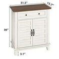 thumbnail image 2 of Buffet Bahut – Armoire de Rangement Style Ferme Moderne avec Tablettes Réglables à 3 Niveaux et Tiroir pour Cuisine, Salle à Manger, Entrée – Fini Contrastant, 2 of 7