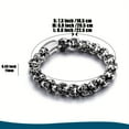 thumbnail image 3 of Retro titanium steel skull bracelet, men's fashionable stainless steel bracelet, 20.5厘米 8.0英寸, 3 of 10