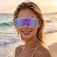 thumbnail image 5 of Oversized Shield Cycling Sunglasses - Lightweight Polarized Sports Eyewear with UV Protection for Running Driving Outdoor Activities, 5 of 7