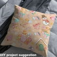thumbnail image 2 of Homewish Kids Merry Christmas Fabric by the Yard 1 Yard, Gingerbread Man Room Decor Fabric by the Yard, Kawaii Snowman Xmas Tree Sewing Fabric, Luxury Bedroom Decor, 2 of 6